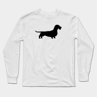 Wire Haired Dachshund Silhouette Long Sleeve T-Shirt